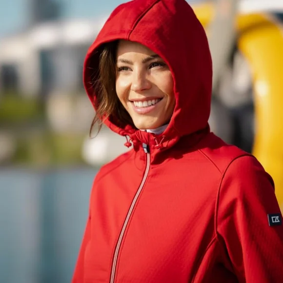 Cutter & Buck Red Jacket with Hood - Picture 14 of 15